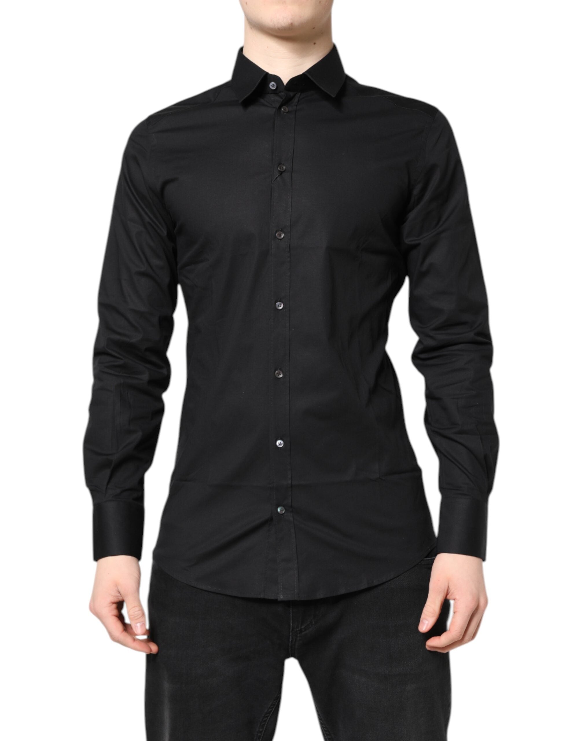 Dolce & Gabbana Black GOLD long-sleeved cotton shirt